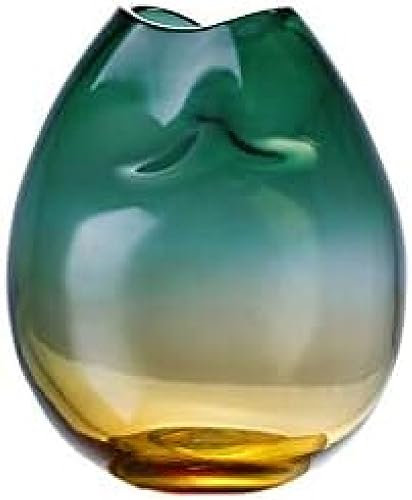Vases Vert Foncé Dégradé Ambre Vase en Verre Transparent Maison Salon Table À Manger Bureau Décoration Vase Ou comme Cadeau Décor À La Maison,B,C,Friendly32