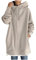Kapuzenjacke Hoodie Damen Oversize Lang Sweatjacke Mit Kapuze Lose Herbst Winter Winddicht Warm Mantel Mit ReißVerschluss Outdoor Leichte Fleecejacke Mit Taschen Windjacke Kapuzenpullover Strickjacke