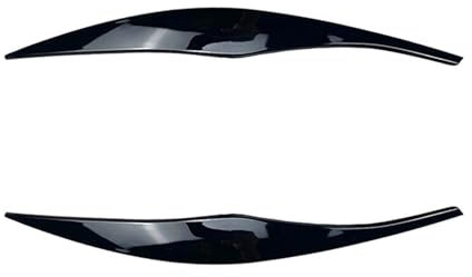 NEGRO Glänzende schwarze Scheinwerfer, Augenbrauen, Augenlider, passend for BMW 3er E90 E91 320I 330I 05–12, Abdeckung Wimpern, Kopflicht-Aufkleber Rücklicht-Augenlid