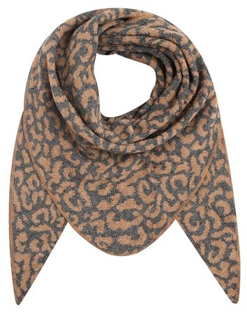 Ever Bloom Damen Leopard Schal, Leo Muster, Weiche Warmer Dreieck Schal, Halstuch für Winter Herbst Lang Kuschelig, Schal Farben:Schwarz Kamel