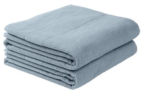Schiesser Frottier Frottier Duschtuch Turin im 2er Set | 100% Baumwolle aus nachhaltiger Produktion | flauschig, saugstark, farbecht | 70x140cm | Hellblau