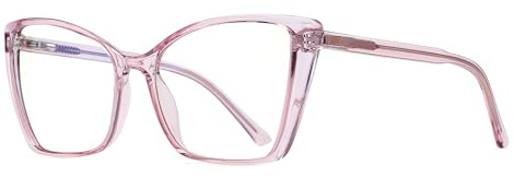 JFXQDR Oversize Cat-Eye Blaulichtfilter Brille Damen Computerbrille | ohne Stärke, UV400- & Blendschutz, Schutz vor Augenermüdung, TR90 Leichter Rahmen, PC Gaming