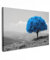 MuchoWow© Leinwand Groß 120x80 cm XXL Deko Schlafzimmer Aesthetic Leinwandbilder Wohnzimmer Gemälde Foto Geschenk Living Room Decoration Baum - Natur - Blau - Schwarz-Weiß