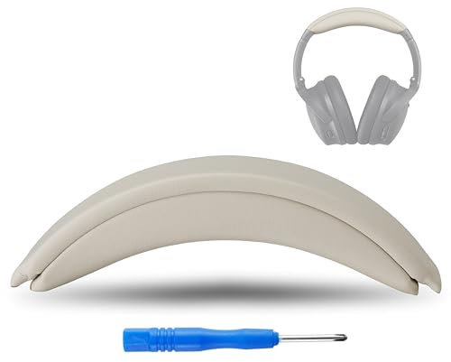 AHG V4 Upgrade QuietComfort Kopfbandkissen Pad Kompatibel mit Bose QuietComfort (Modell 2023) (White Smoke) Premium-Design | Nahtlose Selbstmontage | Überlegener Komfort/Haltbarkeit
