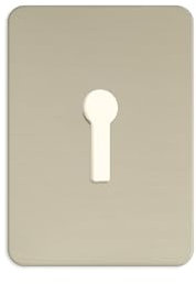 TSS Silver Anodised Aluminium UK Key Hole Stick On Repair Escutcheon, 65mm x 47mm. Self Adhesive UK Key Covers, Keyhole Cover, Self Adhesive Door Plate