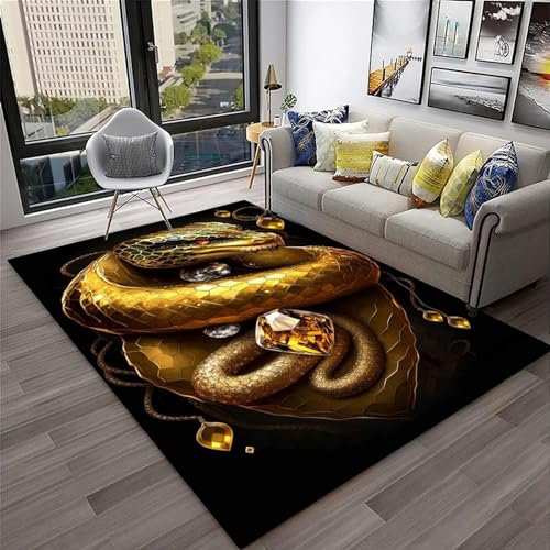 3D Python-Giftschlange Teppich Kinder Jungen Teenager Kinderzimmer Gaming Teppich Schlafzimmer Dekoration Wohnzimmer Modern Weich Waschbarer 200 X 300 Cm - Leicht Zu Reinigen -9T8Z7W9I5F1Q3E4I8C3Z5C6T