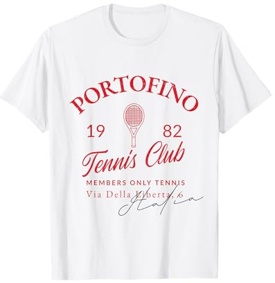 Portofino Tennis Club Italien Vintage Sport Ästhetik T-Shirt