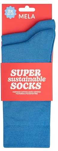 MELAWEAR Socken 2er Pack Basic (DE/NL/SE/PL, Numerisch, 35, 38, Regular, Regular, azur)