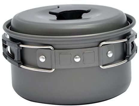 HANABASS Poêle De Camping Ergonomique Antiadhésive – Marmite De Camping Pliable Nettoyage Facile Idéale Pour Les Repas En Plein Air