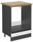 Vicco Oven housing cabinet Raul, White/Anthracite, 60 cm, WT Oak