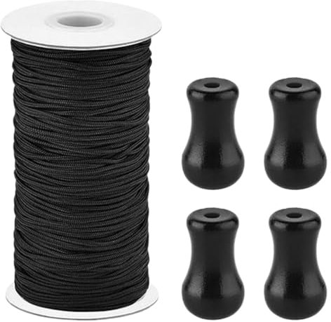 MAGICLULU 1set Pvc Blind Cord Pull Ends Easy Diy Installation Knobs for Window Blinds Replacement Accessories for Curtains Shades Versatile Cord Suitable for Fan Lamp More