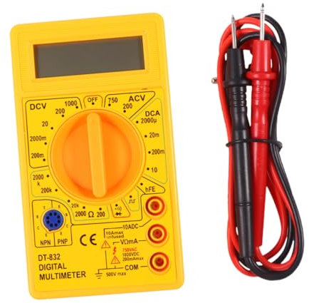 OSALADI Multimeter Voltmeter Tester 832b Strom- Und Digitales Amperemeter Einfach Zu Bedienen Für Anfänger Gelb