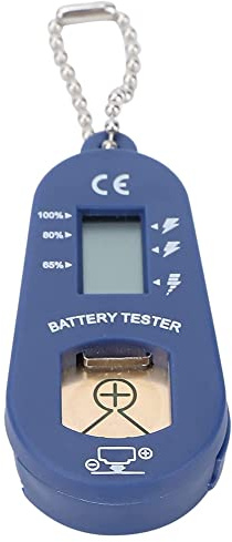 dissot Batterietester mit Knopf, tragbarer und leichter Batterietester für Schlüsselanhänger, um die verbleibende Ladung des Akkus zu kontrollieren