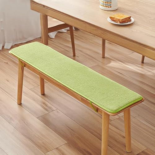 Homesally Bankauflage Outdoor, Sitzkissen Bank Innenbereich, Stuhlkissen Bankkissen für Outdoor Gartenbankauflage, Waschbar rutschfeste Sitzpolster,Grün,40x120cm