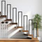 U-Shaped Indoor/Outdoor Stair Handrail, Handrail Stairs, Railing Stairs, Outdoor Stair Railing, Handrail Black Railing for Balconies, Hallways, Apartments, Villas(U-Black 35cm)