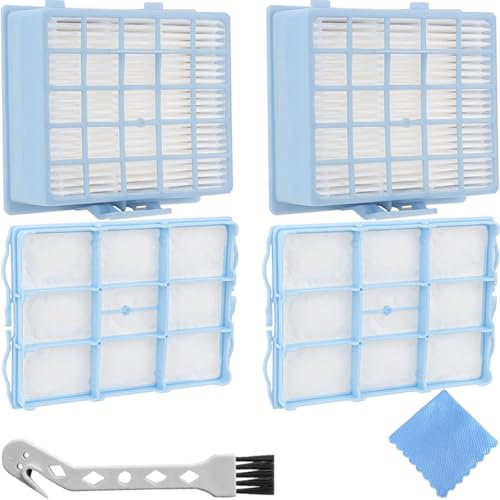 EATBALE HEPA-Filter + Motorschutzfilter für Siemens VSZ 3Series Z 3.0 VSZ31423, VSZ31455, VSZ31456, VSZ31466, VS06G2410, VSZ3XTRM11 Staubsauger, 2 HEPA-Filter 2 Motorschutzfilter