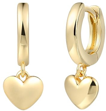 XENOX® LOVE STORY Ohrstecker - Damen Ohrringe aus hochwertigem 925/- Sterlingsilber mit Herz-Anhänger und Zirkonia Stein