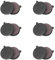 RCTGPGJAC 6 Paar Bremsbeläge, kompatibel for Kugoo M4 Pro Elektroroller, Ersatzzubehör, zusammenklappbarer KickScooter-Bremssattel, Bremsscheiben-Bremsteile(6pairs)