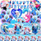 93 Pezzi Els Decorazione Compleanno 3 Anni, Gozuein Decorazione Compleanno Froze per Ragazze, Set di Stoviglie Festa Compleanno Froze con Piatti Asciugamani di Carta Tovaglie Bicchieri di Carta