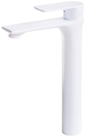 Omeble Wasserhahn Bad - weiß - Waschtischarmatur Badezimmer - Einhebelmischer Waschbeckenarmatur Einhand für Waschbecken, Waschschale - Energiesparend und Modern