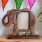 Bilderrahmen Elefant aus Mangoholz, 10 x 15 cm, freistehend, Braun