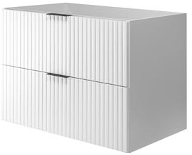 RODAN - Unterschränke fürs Bad 80 cm Weiß - Waschbeckenunterschrank - Unterschrank Waschbecken mit Zwei leise schließenden Schubladen - Waschtisch Unterschrank