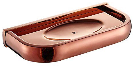 UDJKSHAL Porte-Savon Mural, Panier à Savon, Porte-Savon, Porte-Savon en Barre, Porte-Savon Antique for Douche Porte-Savon Mural en Laiton for Salle de Bain et Cuisine Panier à Savon Simple(Rose Gold)