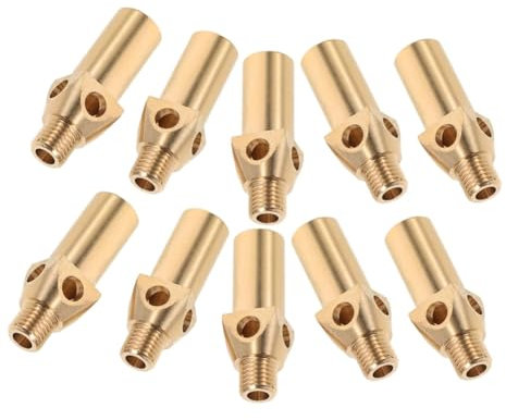 Ugello a getto di bruciatore a gas naturale a propano Bruciatore Wok Burner Ottone Ugello per 10, 32, 44 bruciatori in ghisa della punta adatti per, grigliare, agitazione (gas propano) (gas propano)