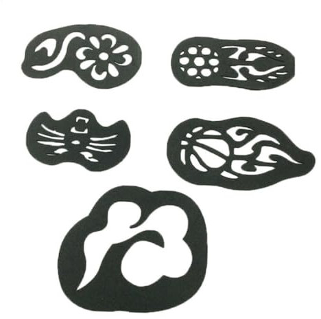 Ipetboom 1 Haar Tattoo Set Haarschneide Sets Kopf Tattoo Muster Haar Tattoo Papier Haarschneide Muster Schablone Modisches Haar Styling Muster Klebe Werkzeuge Schwarz