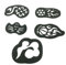 Ipetboom 1 Haar Tattoo Set Haarschneide Sets Kopf Tattoo Muster Haar Tattoo Papier Haarschneide Muster Schablone Modisches Haar Styling Muster Klebe Werkzeuge Schwarz