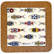 Carreaux azulejo du Portugal, poterie ethnique portugaise sur carreaux en céramique – Dessous de plat en liège – Décorations d'intérieur et murales (20 cm) (sardines multicolores)