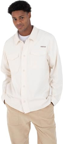 Hurley Mens Long Sleeve - Lido Cord Shirt, Cream, XS EU