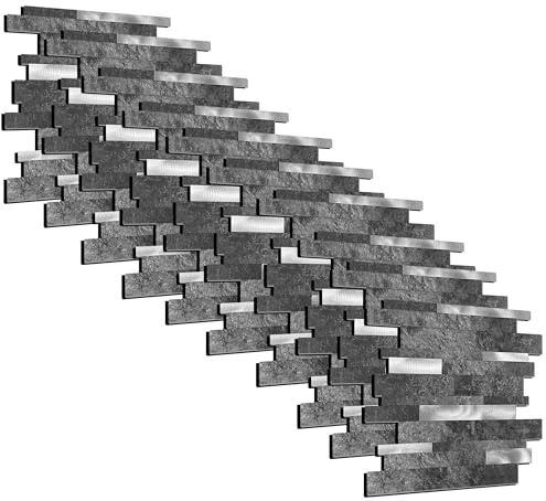 AS COUNTRY STONE Selbstklebende Mosaikfliesen | 30,3cm x 29,7cm | Wandpaneele für mühelose Montage | Akustikpaneele | Wandverkleidung - Küchenrückwand | Klebefliesen