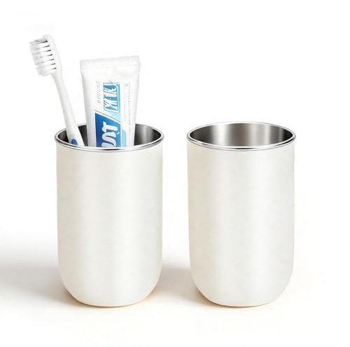 Unbreakable Stainless Steel Toothbrush Holder Tumbler Cup for Bathroom 13oz