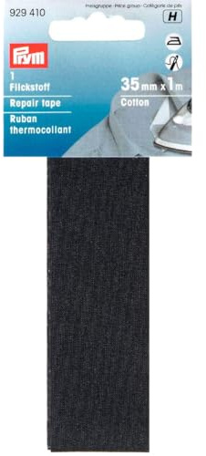 Prym 3.5 x 100 cm/0.035 m sq Cotton Repair Tape, Black