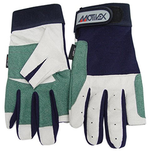 MOTIVEX Segelhandschuhe Rückseite Elastan 2 Finger geschnitten Gute Passform für Segelboot und Wassersport Handschuhe Grösse M