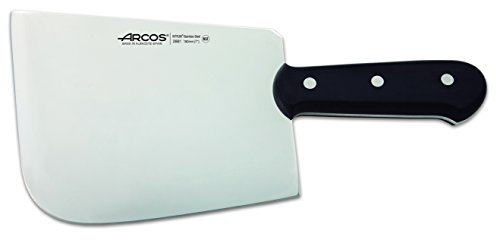 Arcos Serie Universal, Macheta Cuchillo Carnicero, Nitrum 180 mm Lame en Acier Inoxydable, Poignée en polyoxyméthylène, Pom Couleur Noir