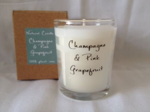 Votivkerze Duftkerze im Glas Vanille 100% pflanzliches Wachs natur