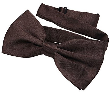 DonDon Pajarita Hombre elegante con gancho con nudo y ajustable color café
