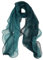 Chiffon Schal aus 100% Seide Seidenschal grün 3 lagig 25x180cm 4849