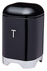 KitchenCraft Lovello Tea Caddy, 11 x 19 cm (4.5 x 7.5) - Midnight Black