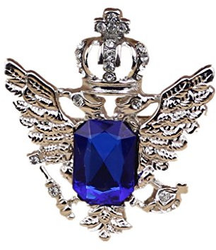Generic Vintage Brosche Anstecknadel Kragen Broschen Herren-Brosche Schmuck - Blau Silber