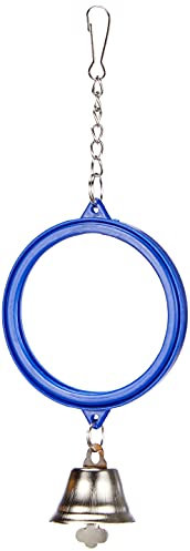 Arquivet Blauer Spiegel mit Vogelglocke - 7,5 x 11 cm - Käfigzubehör - Spielzeug für Kanarienvögel, Agapornis, Wellensittiche, Papageien - Unterhaltung für Vögel