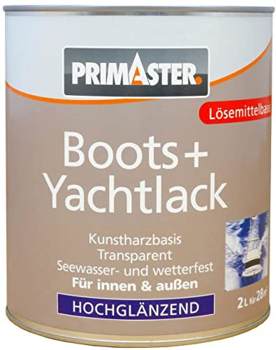 Primaster Boots- & Yachtlack 2L Transparent Hochglänzend Bootsfarbe Klarlack