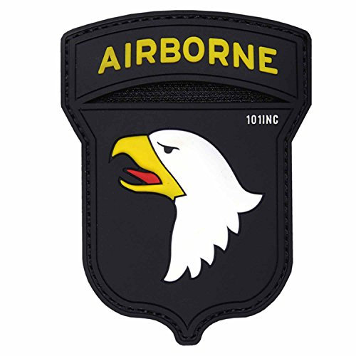 Emblem 3D PVC Airborne 101st #17023 Rubber Patch Klett Abzeichen 9,3 x 7 cm US Wei?kopf Adler