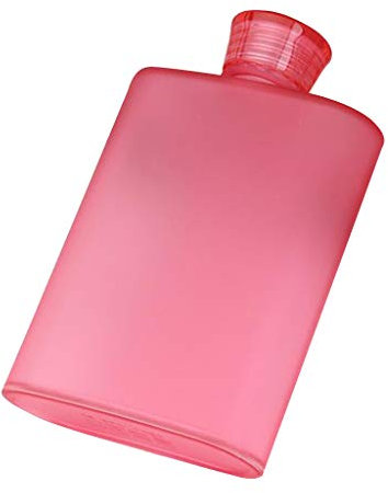 Fenteer Portable Flache Trinkflasche/Wasserflasche für Reise - 400ml, rot