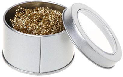 JunYe Soldering Iron Head Rapid Cleaner Cleaning Steel Wire Ball with Metal Case Set