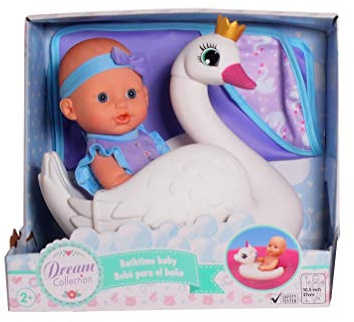 Dream Collection 10 Bath Time Baby Doll with Swan