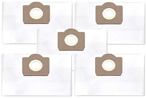 5x Sacs pour Aspirateur classe du Filtre M pour Aqua Vac (Shop Vac) NTS 20 Professional Inox