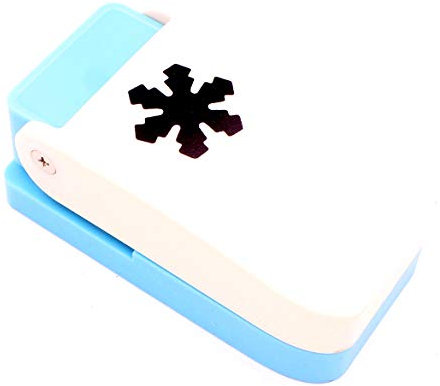 Kucaa Handgemachter Stanzer für Scrapbooking 25 mm Größe Craft-Hebelstanze Mini Phantasie Locher(Schneeflockenform)